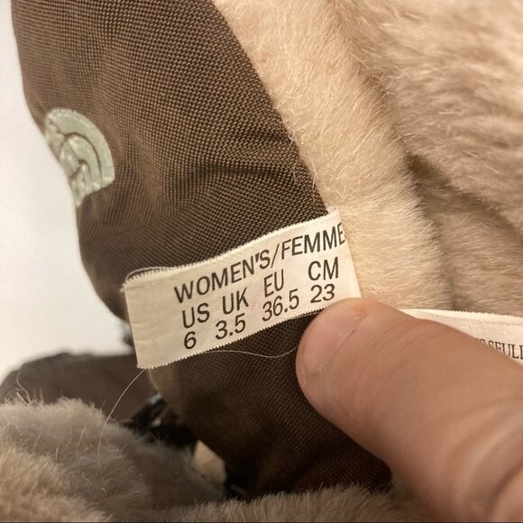 THE NORTH FACE  Sz 6 Down Lined Faux Fur Wintergrip Boots - Picture 13 of 15